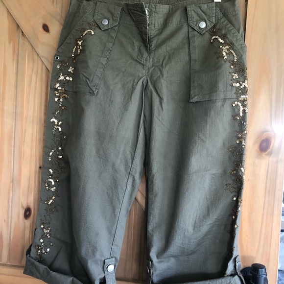 Cache .. beaded cargo pants - Picture 4 of 16